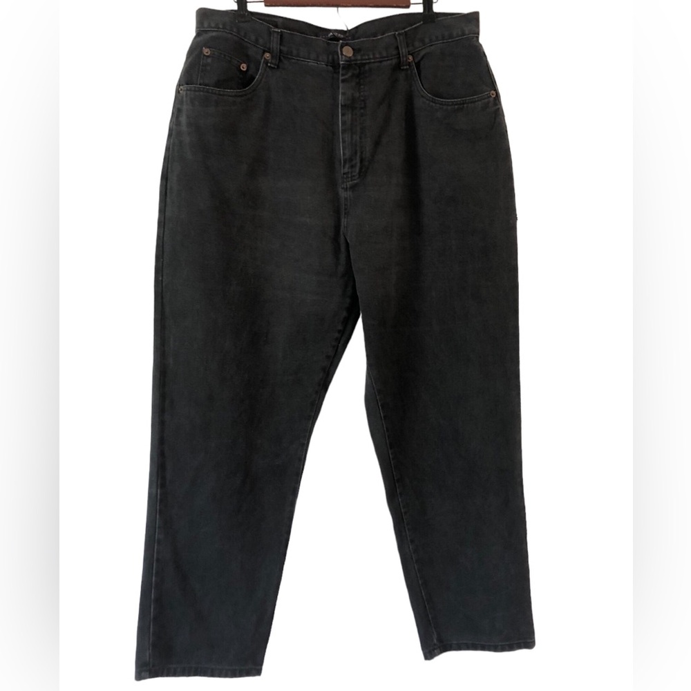 Vintage Bill Blass Jeanswear Easy Fit Washed Black Denim Jeans